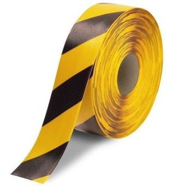 Nmc 50 Mil Heavy Duty Floor Tape, Bk/Yl HDT3BKYL